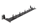 Delock Verlegetafel für Rack-Kabelmanagement - Schwarz - 1U - 48.3 cm (19")