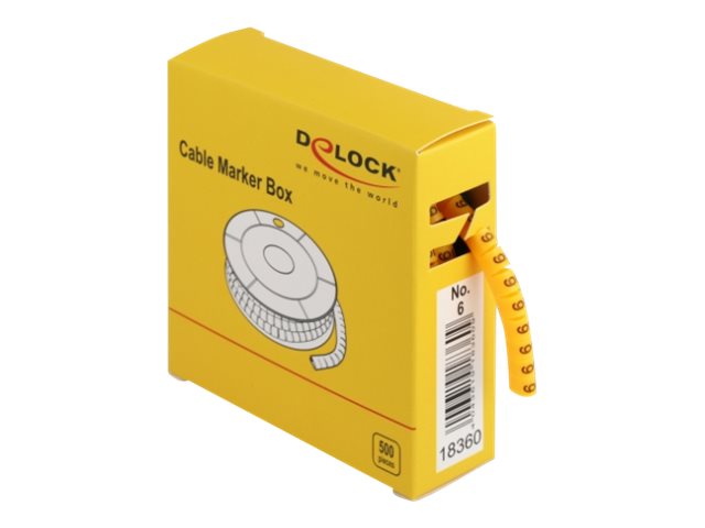Delock Cable Marker Box, No. 6 - Leitungs- / Kabel-Marker (vorgedruckt)