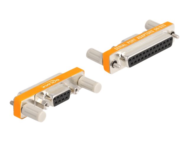 Delock Serieller Adapter - DB-9 (W) mit Muttern zu DB-25 (W)