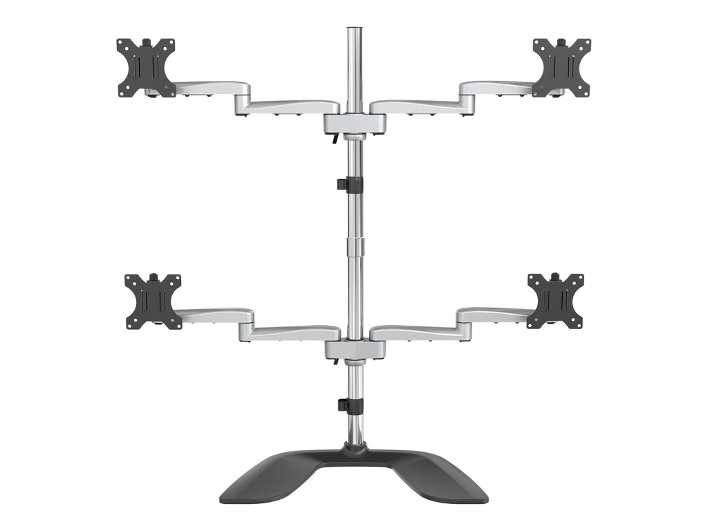 StarTech.com ARMQUADSS Monitorhalterung fur vier Bildschirme (fur bis zu 32" VESA-Monitore, beweglich,  Stahl & Aluminium)