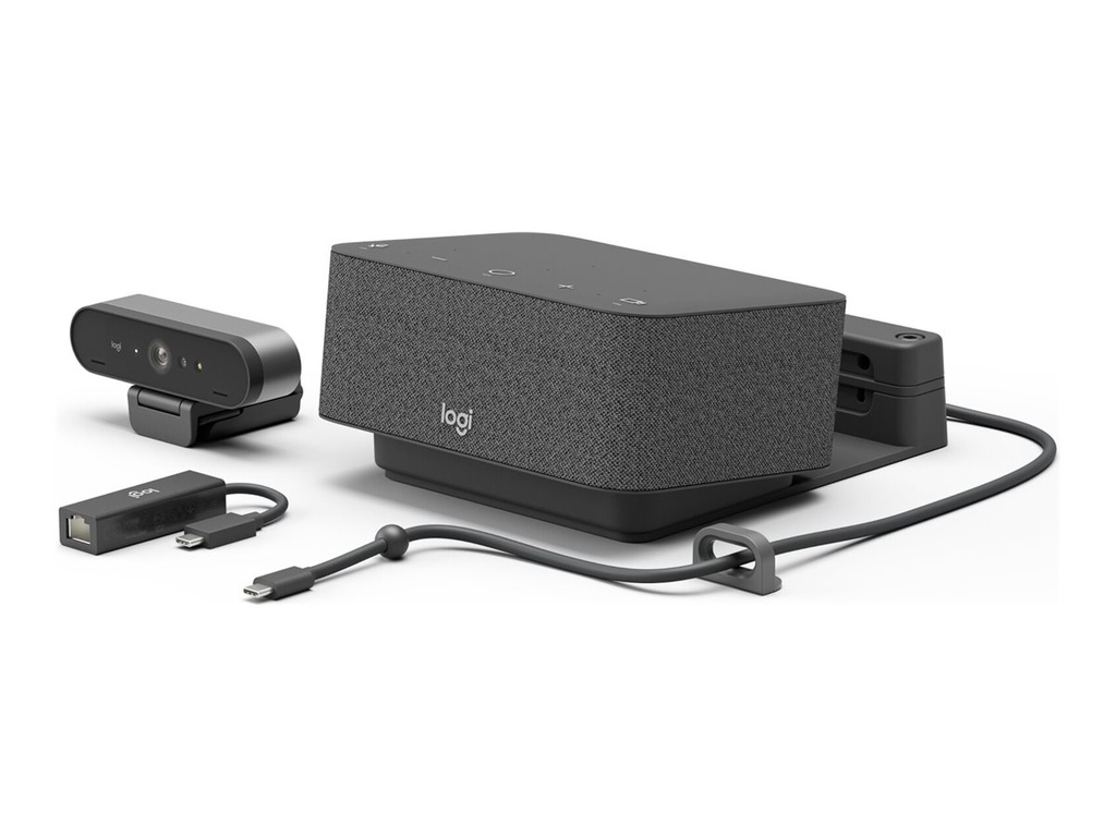 Logitech Logi Dock Focus Room Kit - Kit für Videokonferenzen (Logitech Logi Dock, Logitech BRIO Ultra HD Pro Webcam)