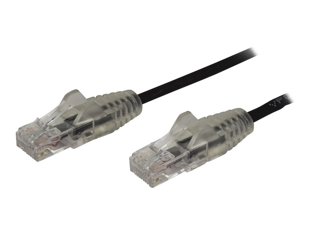 StarTech.com 1,5 m Cat6-Kabel - Schlankes Cat6-Patchkabel - Schwarz - Snagless RJ45-Anschlüsse - Gigabit-Ethernet-Kabel - 28 AWG (N6PAT150CMBKS)