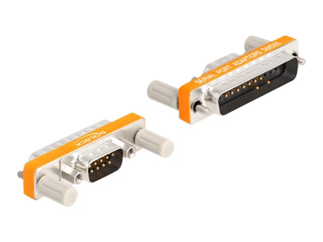 Delock Serieller Adapter - DB-9 (M) mit Schrauben zu DB-25 (M)