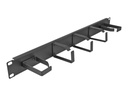 Delock Kabelmanagement - mit 5 Metallhaken (2 x horizontal, 3 x vertikal)