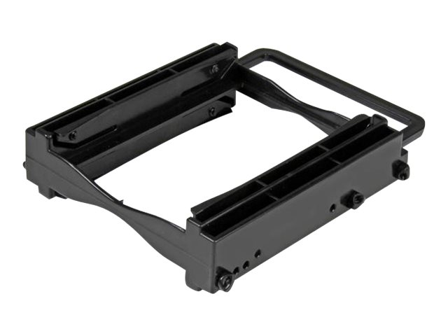 StarTech.com Startech Dual 2,5 SSD/HDD Einbaurahmen für 3,5 Laufwerksschacht - Werkzeuglose Installation - 2 Laufwerks Adapter - Laufwerksschachtadapter - 3.5" to 2 x 2.5" (8,9 cm bis 2 x 6,4 cm)