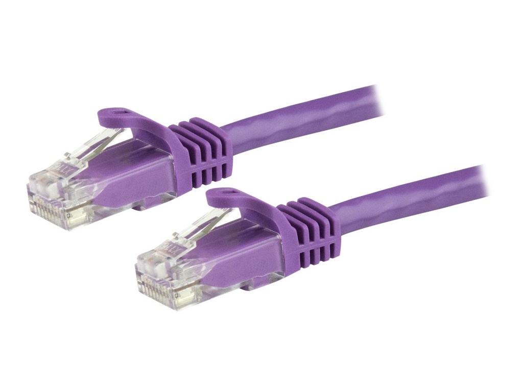 StarTech.com 15m Cat6 Snagless Gigabit UTP Netzwerkkabel - Cat 6 RJ45 Netzwerkkabel mit Knickschutz - Violett - Patch-Kabel - RJ-45 (M)
