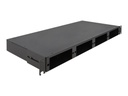 Delock Glasfaser-Patchpanel (blank) - hohe Dichte - Rack montierbar - Schwarz - 1U - 48.3 cm (19")