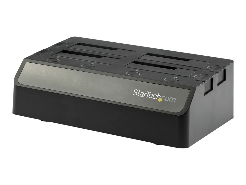 StarTech.com 4-Bay USB 3.1 SATA Festplatten Dockingstation, Extern - Speichergehäuse - 2,5" / 3,5" gemeinsam genutzt (6,4 cm/8,9 cm gemeinsam genutzt)