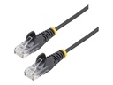 StarTech.com 0,5 m Cat6-Kabel - Schwarz - Schlankes Patchkabel - Snagless - Patch-Kabel - RJ-45 (M)