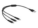 Delock Lightning-Kabel, nur zum Aufladen - USB männlich zu Micro-USB Typ B, Lightning, USB-C männlich