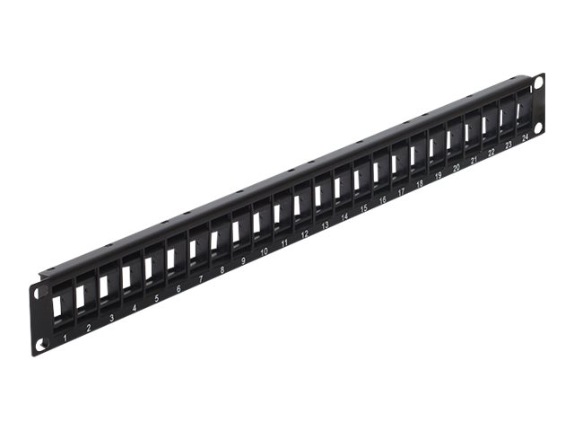 Delock Keystone Patch Panel - Patch Panel - Schwarz - 1U - 48.3 cm (19")