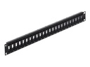 Delock Keystone Patch Panel - Patch Panel - Schwarz - 1U - 48.3 cm (19")