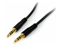 StarTech.com 6 ft Slim 3.5mm Stereo Audio Cable - M/M - 3.5mm Male to Male Audio Cable for your Smartphone, Tablet or MP3 Player (MU6MMS)