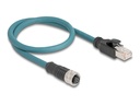 Delock Netzwerkkabel - 8-polig M12 (W) zu RJ-45 (M)