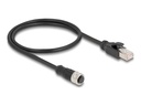 Delock Netzwerkkabel - M12 (4-polig) (W) zu RJ-45 (M)