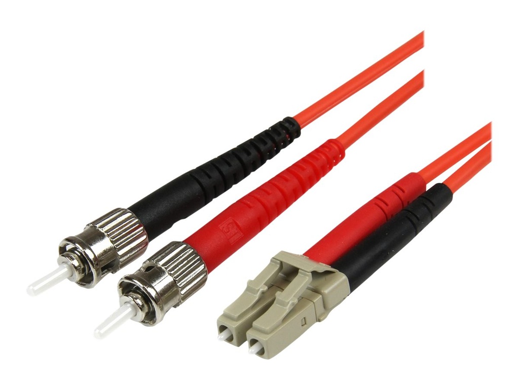 StarTech.com 1m Fiber Optic Cable - Multimode Duplex 50/125 - LSZH - LC/ST - OM2 - LC to ST Fiber Patch Cable - Patch-Kabel - ST multi-mode (M)