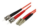 StarTech.com 1m Fiber Optic Cable - Multimode Duplex 50/125 - LSZH - LC/ST - OM2 - LC to ST Fiber Patch Cable - Patch-Kabel - ST multi-mode (M)