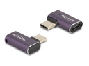 Delock USB-Adapter - 24 pin USB-C (M) links/rechts abgewinkelt zu 24 pin USB-C (W)