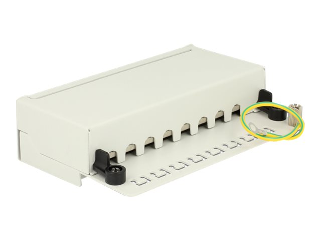 Delock Patch Panel - CAT 6 - RJ-45 X 8 - Hellgrau