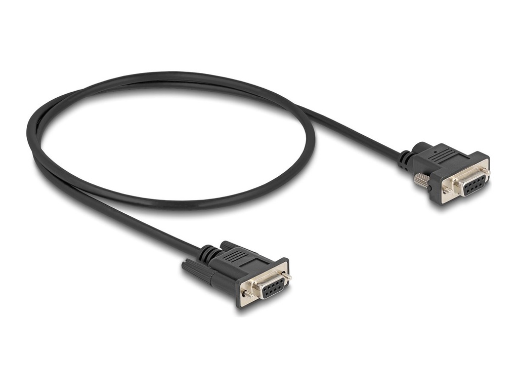 Delock Kabel seriell - DB-9 (W) zu DB-9, Gleichstromstecker 5,5 x 2,1 mm (W)