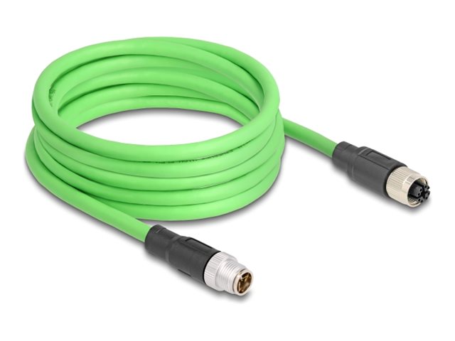 Delock Netzwerkverlängerungskabel - 8-polig M12 (M)