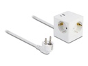 Delock Steckdosenleiste - mit Kindersicherung, PD 3.0 Ladegerät 20 W - Wechselstrom 250 V - 3680 Watt - Eingabe, Eingang power CEE 7/7 - Ausgangsanschlüsse: 3 (3 x Stecker CEE 7/3, USB, 24 pin USB-C)