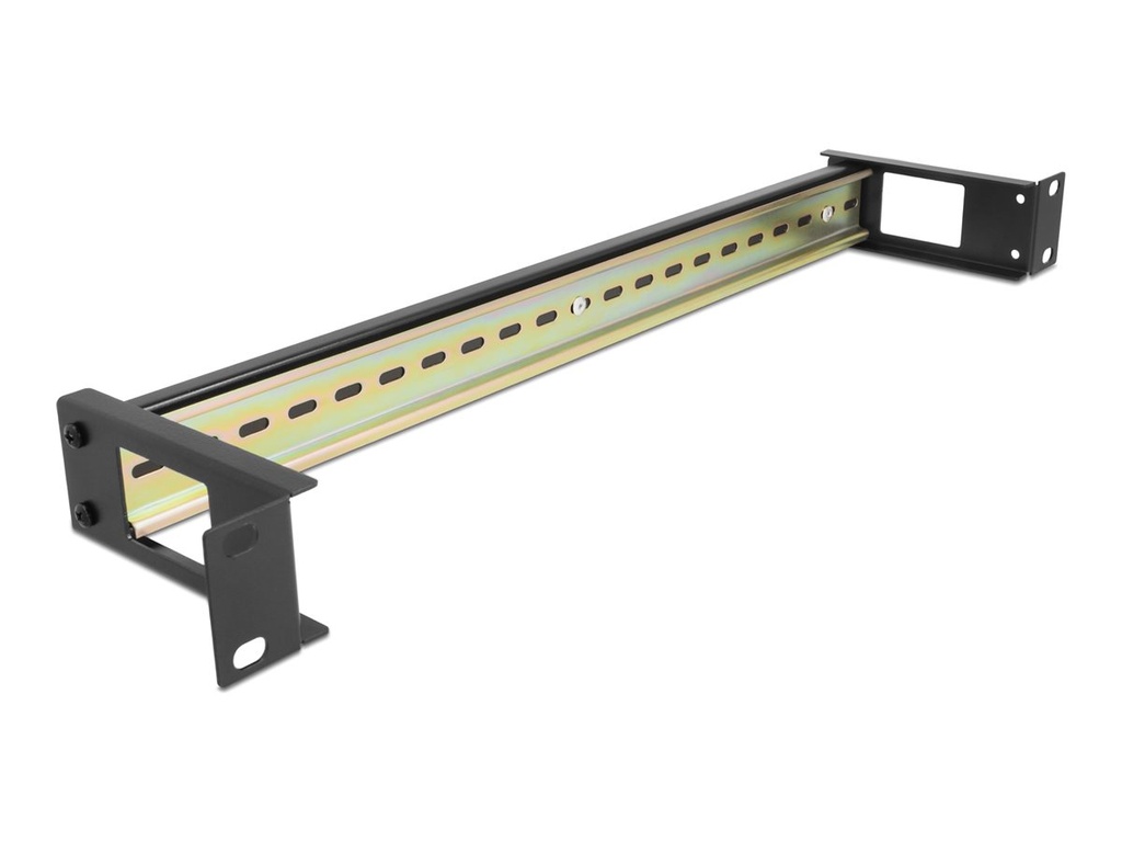 Delock DIN Schienenpanel - Schwarz - 1U - 48.3 cm (19")