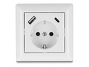 Delock Steckdose - mit PD 3.0, 18 W - 2P+E