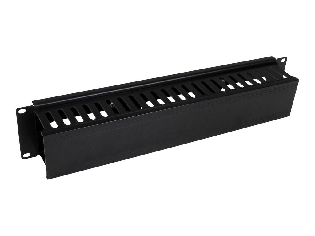 StarTech.com 2 HE 19 Rangierpanel / Kabelordner Kabelmanagement mit Abdeckung - Server Finger Kabelkanal - Kabelführungsplatte für Schaltschrank - Schwarz - 2U - 48.3 cm (19")