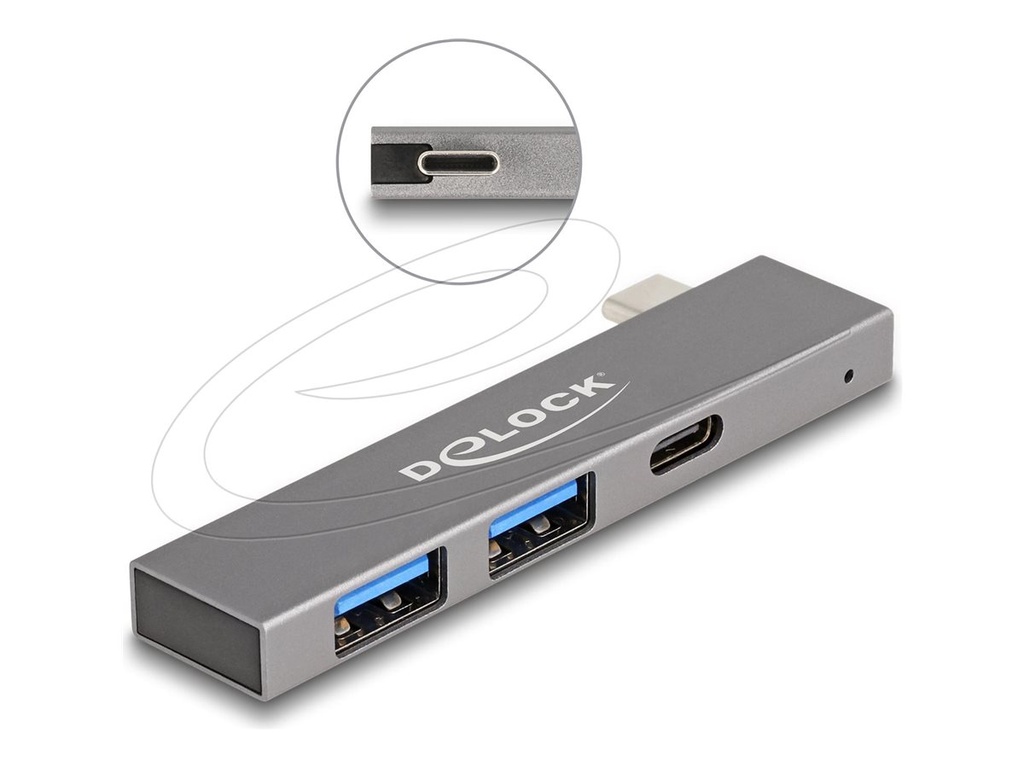 [64275] Delock Hub - schlank, 5 Gbps, mit USB Typ-C