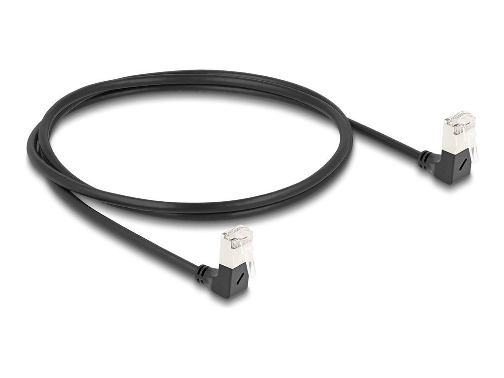Delock Netzwerkkabel - RJ-45 (M) nach unten abgewinkelt zu RJ-45 (M)