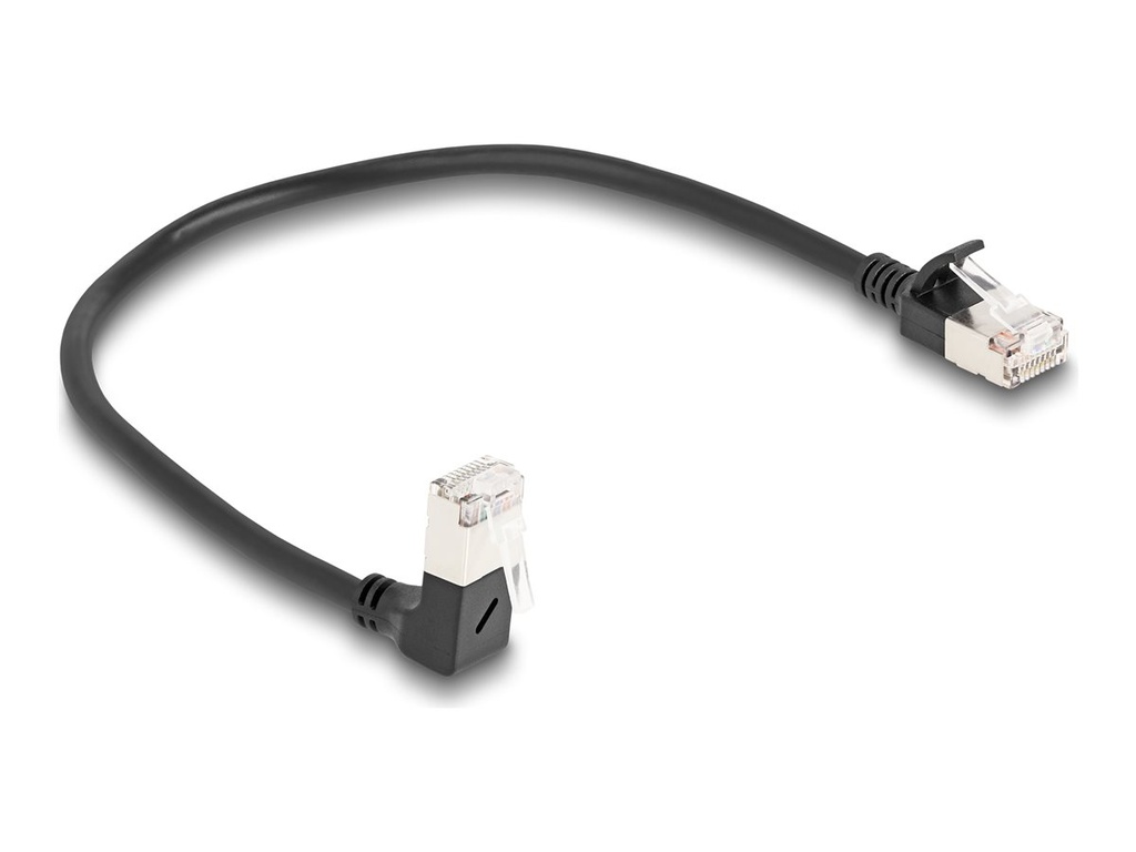 Delock Netzwerkkabel - RJ-45 (M) nach unten abgewinkelt zu RJ-45 (M)