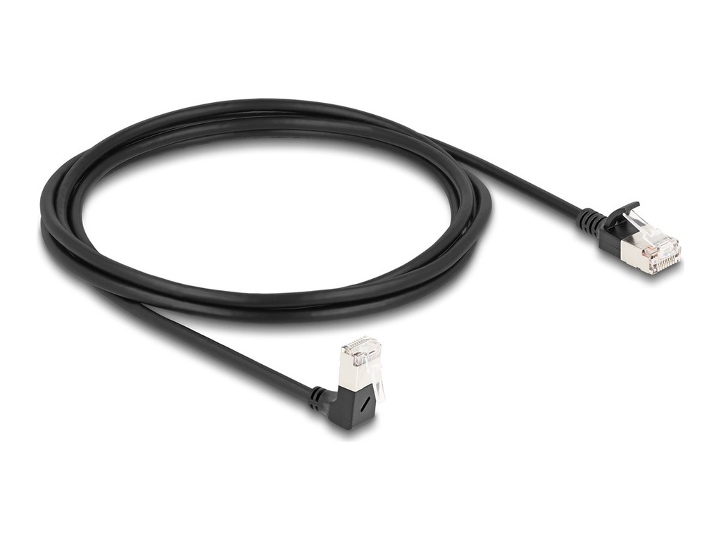 Delock Netzwerkkabel - RJ-45 (M) nach unten abgewinkelt zu RJ-45 (M)