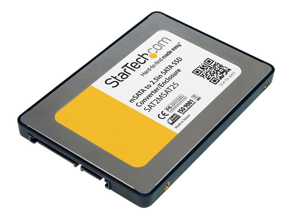[SAT2MSAT25] StarTech.com 2,5 SATA auf Mini SATA Adapter - externes mSATA SSD Festplattengehäuse - Speichergehäuse - 2.5" (6.4 cm)
