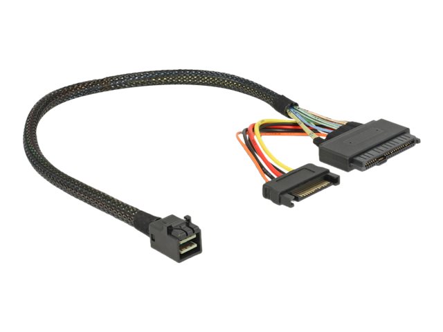Delock Internes SAS-Kabel - SFF-8643 (M) zu SATA-Stromstecker, U.2 (SFF-8639)