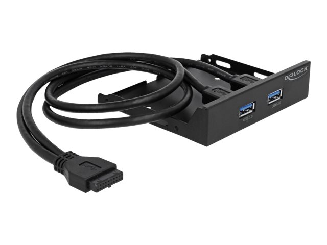 Delock Anschlüsse am vorderen Bedienfeld des Speicherschachts