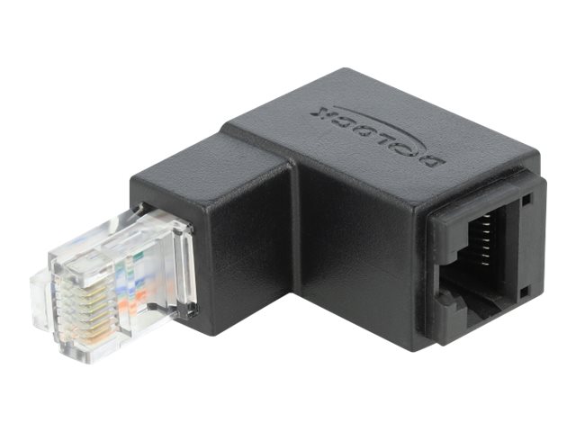 Delock Netzwerkadapter - RJ-45 (M) nach unten abgewinkelt zu RJ-45 (W)
