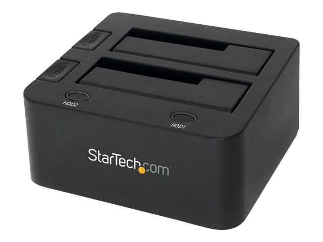 StarTech.com Dual-Bay USB 3.0 to SATA Hard Drive Docking Station, USB Hard Drive Dock, External 2.53.5 SATA IIIIII, SSDHDD Docking Station, Hot-Swap Hard Drive Bay - Top-Loading - Speicher-Controller - 2.5", 3.5" (6.4 cm, 8.9 cm)