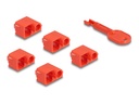 Delock LAN-Portblocker - Rot (Packung mit 10)
