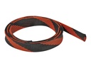 Delock Geflechtschlauch - 2 m - Schwarz, Rot