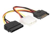 Delock Netzteil - SATA-Stromstecker (M) zu interne Stromversorgung, 4-polig, SATA-Stromstecker (W)