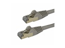 StarTech.com 1.5m CAT6A Ethernet Cable, 10 Gigabit Shielded Snagless RJ45 100W PoE Patch Cord, CAT 6A 10GbE STP Network Cable w/Strain Relief, Grey, UL Certified Wiring/TIA - Category 6A - 26AWG (6ASPAT150CMGR)