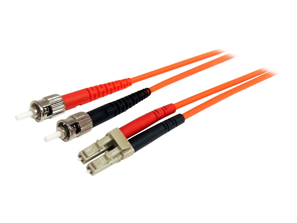 StarTech.com 1m Fiber Optic Cable - Multimode Duplex 62.5/125 - LSZH - LC/ST - OM1 - LC to ST Fiber Patch Cable (FIBLCST1)