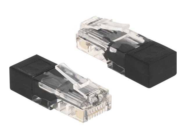 Delock Netzwerkabschluss - RJ-45 (M) - Schwarz