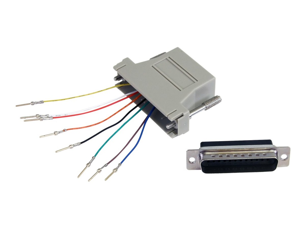 StarTech.com DB25 auf RJ45 modularer Adapter - Stecker/Buchse - Seriell Adapter - DB25 (St)