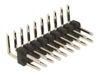 Delock Pin-Header (10 polig, Abstand 2,54 mm) - Schwarz (Packung mit 5)