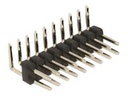 Delock Pin-Header (10 polig, Abstand 2,54 mm) - Schwarz (Packung mit 5)