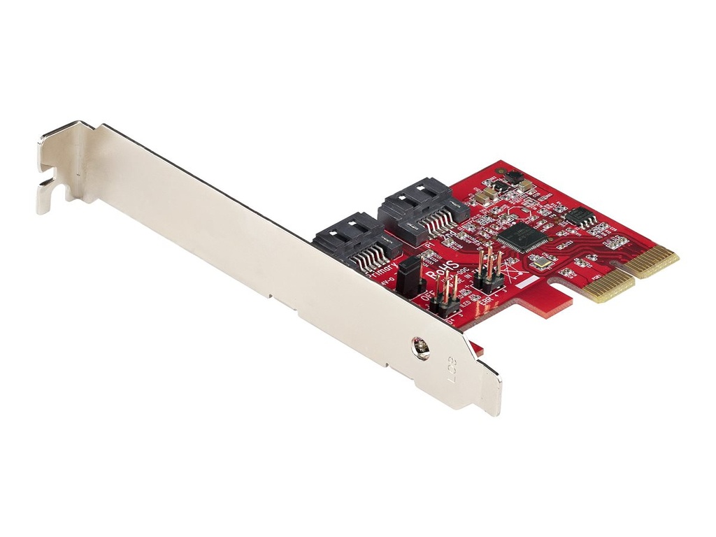 StarTech.com 2 Port PCIe SATA RAID Kontroller - PCIe SATA hardware RAID Controller - PCIe Festplatten/SSD RAID Controller/Karte - Full/Low Profil Blende - ASM1062R SATA RAID (2P6GR-PCIE-SATA-CARD)