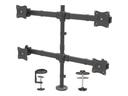 StarTech.com Startech Tisch Monitorhalterung für vier Monitore - Monitorarm für 4 VESA Monitore(2x2) bis zu 27"(je 8kg) - Gelenkig, höhenverstellbar, Neig/Schwenk/Drehfunktion - Klemme/Durchführung (ARMQUAD)