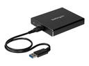 StarTech.com StarTech SSD Festplattengehäuse für zwei M.2 Festplatten - USB 3.1 Type C - USB C Kabel - USB 3.1 Case zu 2x M2 Adapter - Flash-Speicher-Array - 2 Schächte - USB 3.1 (extern)